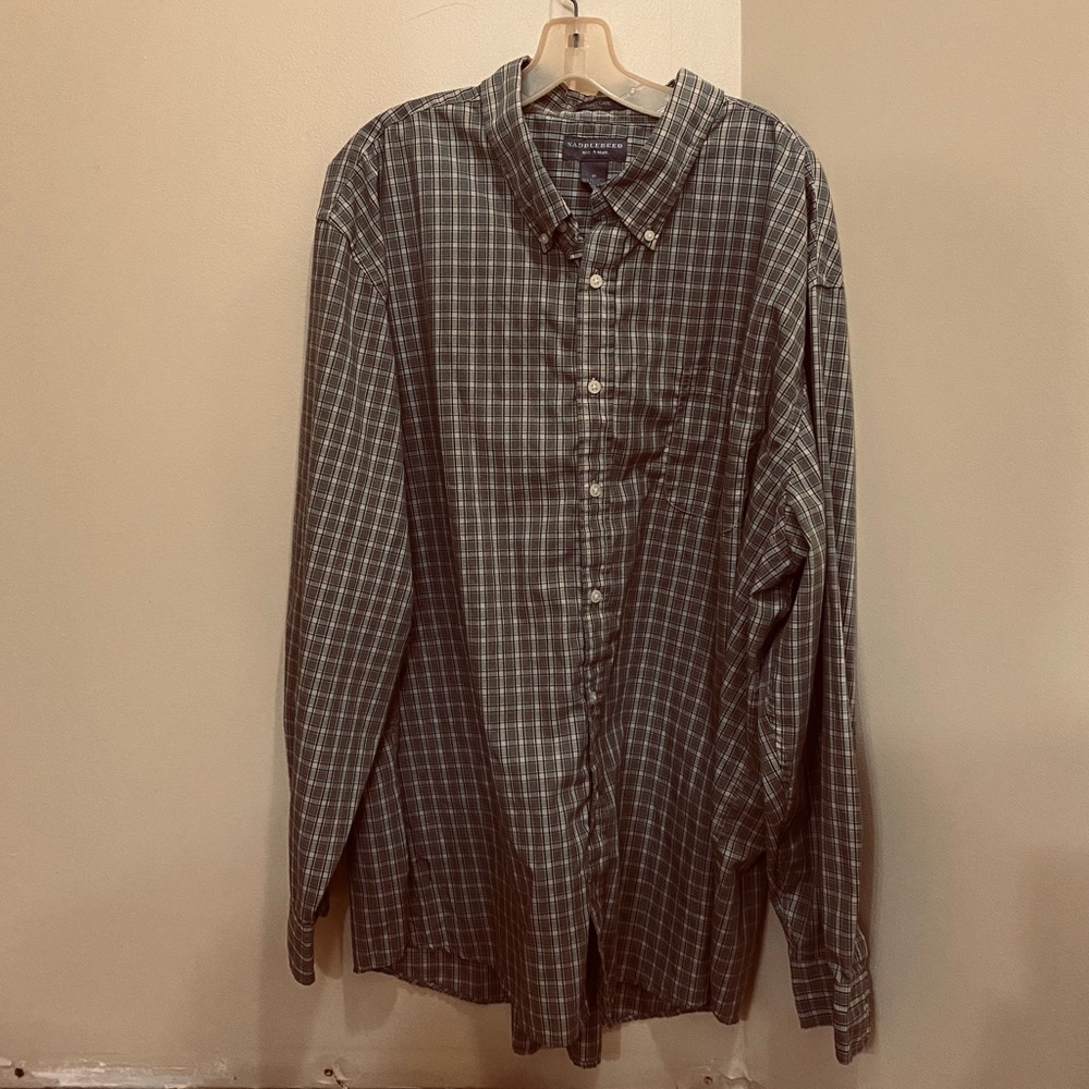 Saddlebred Green plaid 3XL Button up Shirt